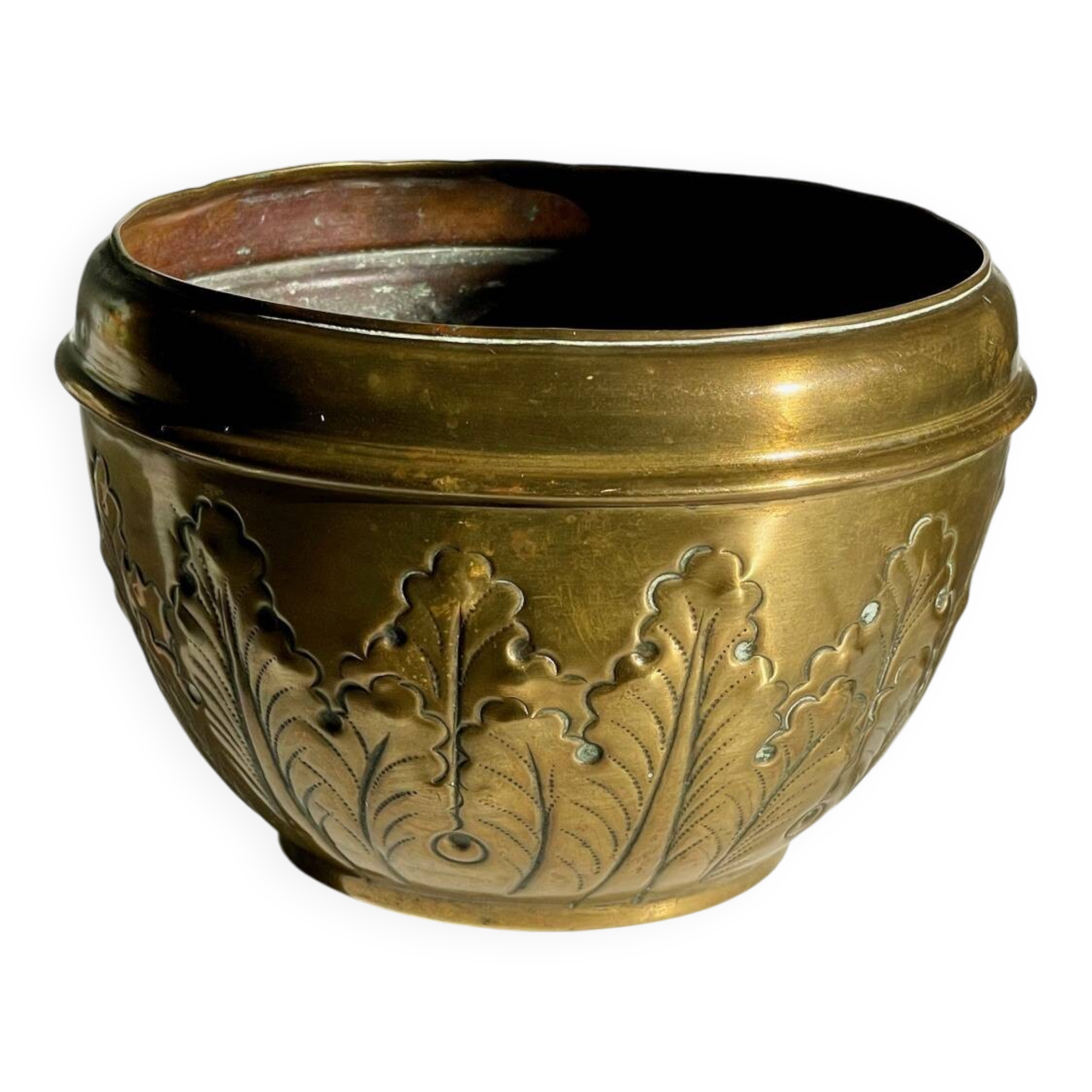 Art nouveau floral decor planter