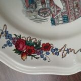 Large plate Sarreguemines France Obernai h.loux