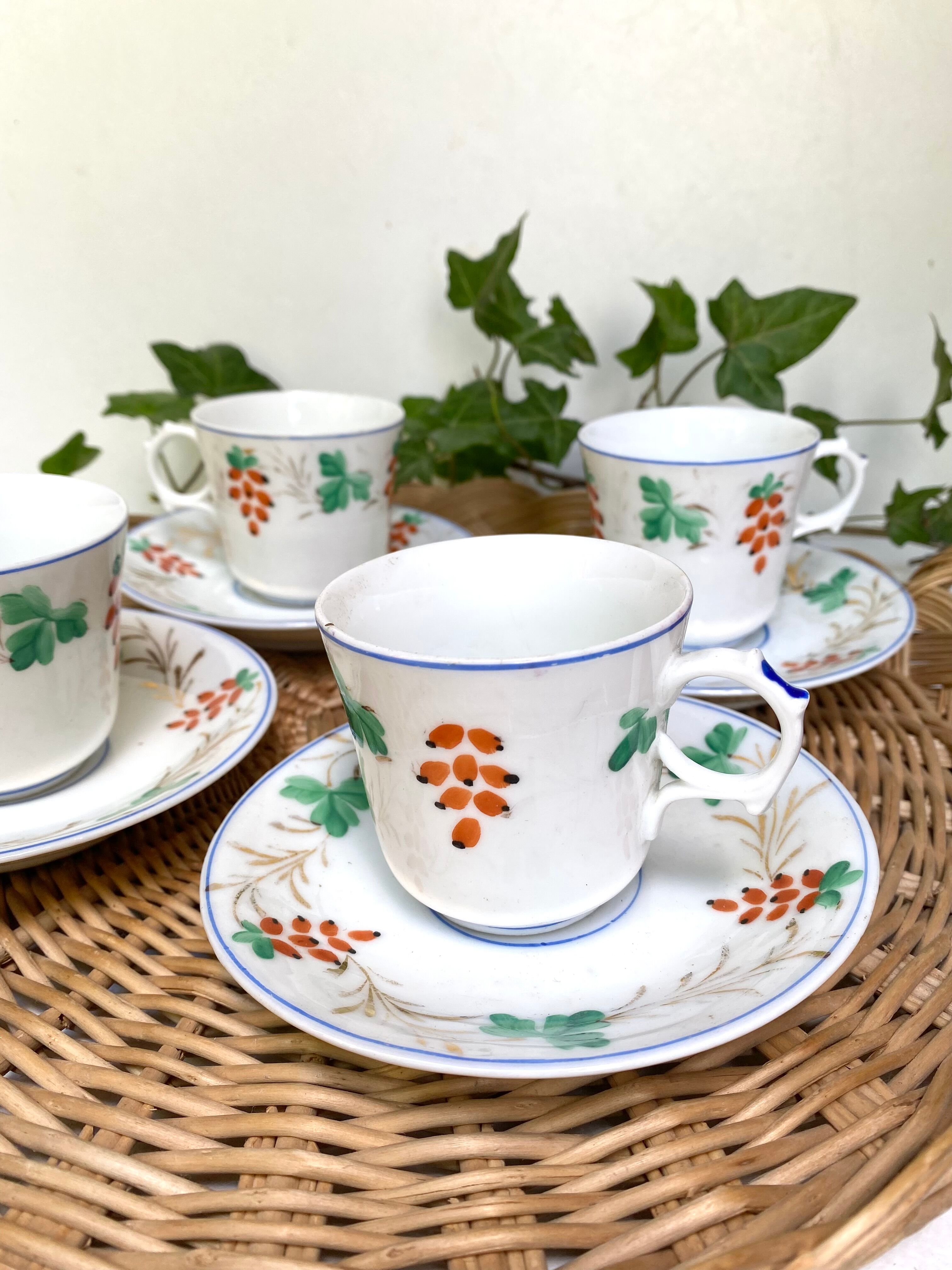 Antique porcelain coffee cups
