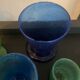 Series of vintage jar vases in bubbled glass paste from the 50s-60s