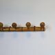 Vintage bamboo wall hook with 4 hooks – bohemian chic style