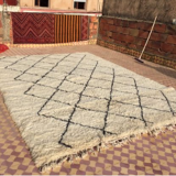 Moroccan carpet style beniouarain 100% wool 135 x 300