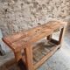 Rustic old workbench, carpenter's bench, console, washbasin unit, around 1900.