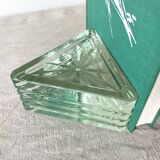 Pair of art deco glass bookends