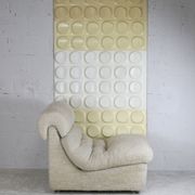 Chair "Space Age" in unbleached wool, France, circa 1970
