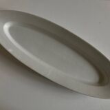 Plat navette centre de table en porcelaine 19e blanche