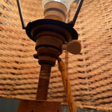 Vintage oak floor lamp