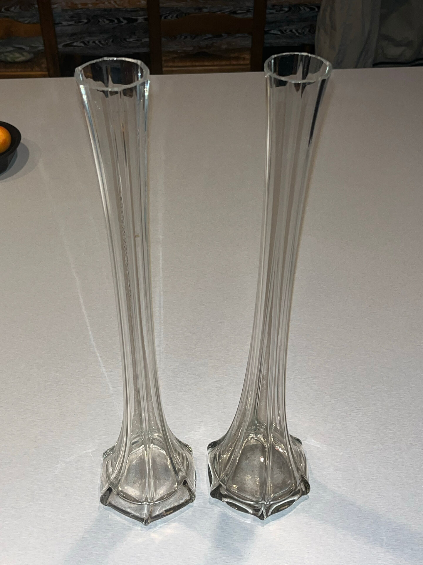 Pair of large "Eiffel Tower" flower vases - Vianne Glassworks (4)