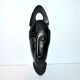 African mask in ebony wood - bearded head sculpture ethnic africa 20.5 x 6.5