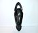 African mask in ebony wood - bearded head sculpture ethnic africa 20.5 x 6.5
