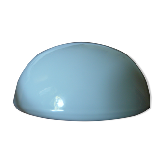 Plafonnier boule vintage en opaline blanche style industriel