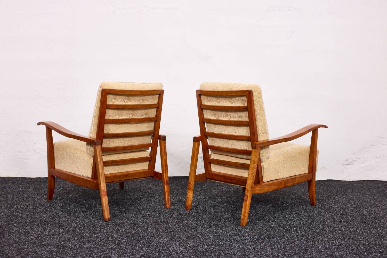 Paire de fauteuils vintage – Attributés à Károly Nagy, Hongrie, années 1940