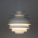 Danish vintage pendant light Barcelona by Bent Karlby, Lyfa, 1960s