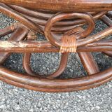Rocking chair en rotin de 1970