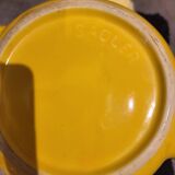 Vintage ceramic teapot blank England sunny yellow glossy ANGLETE with sock