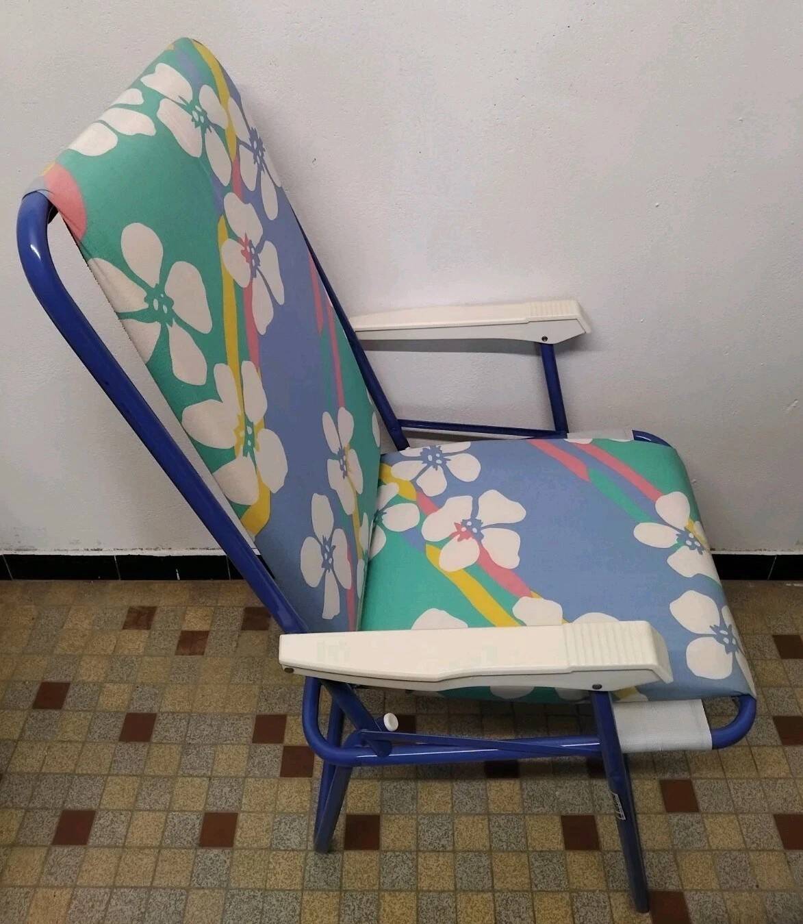 Pair of Vintage Lafuma Folding Camping Chairs