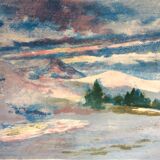 Color lithograph signed and numbered Georges Gaillard, La Montagne Sainte Victoire