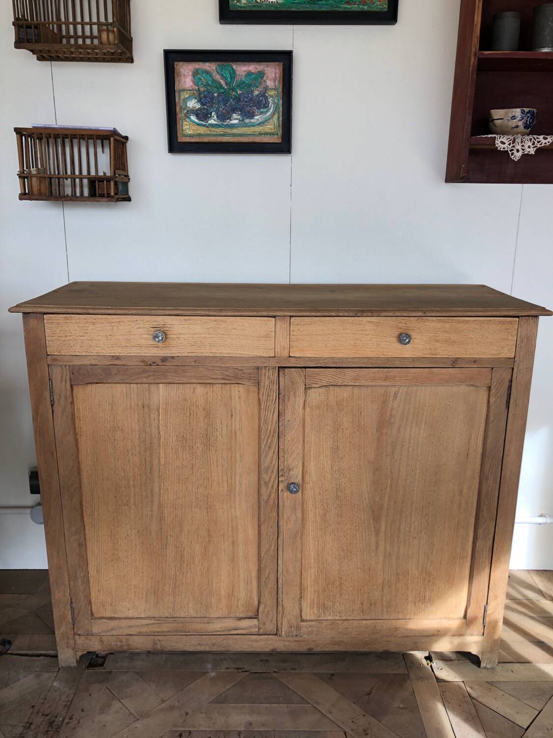 Raw oak sideboard