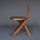 Chaise S34 en orme de Pierre Chapo, années 1980