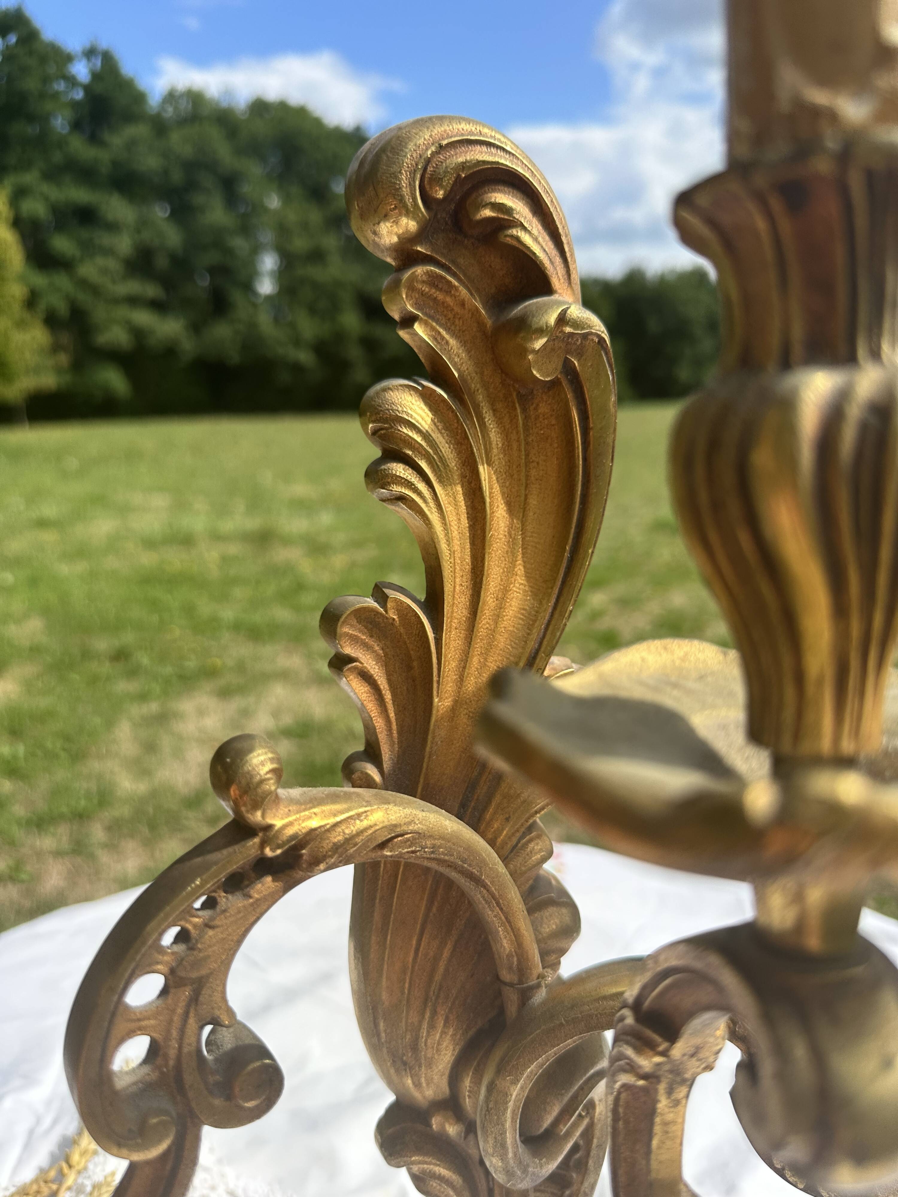Magnificent 19th Century Louis XV Style Gilt Bronze Wall Candle Holder