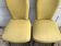 Pair of mustard chairs feet spindles