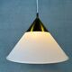 Vintage Glashütte Limburg pendant lamp – opaline and brass