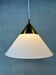 Vintage Glashütte Limburg pendant lamp – opaline and brass