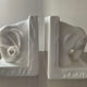 Pair of vintage enamelled ceramic elephant bookends