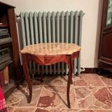 Cherry coffee table and marble top