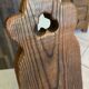 Brutalist tripod chair n1, carved solid wood, antique.