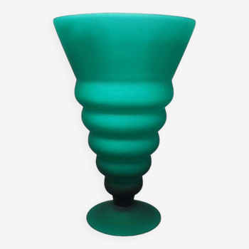 Vase vert des années 1960 en verre de Murano par Michielotto