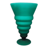 1960s green vase in murano glass by michielotto