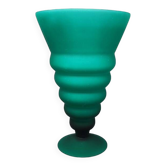 1960s green vase in murano glass by michielotto