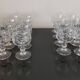 Set of 8 red wine glasses on crystal legs decorated with grapes and vine branches Luminarc