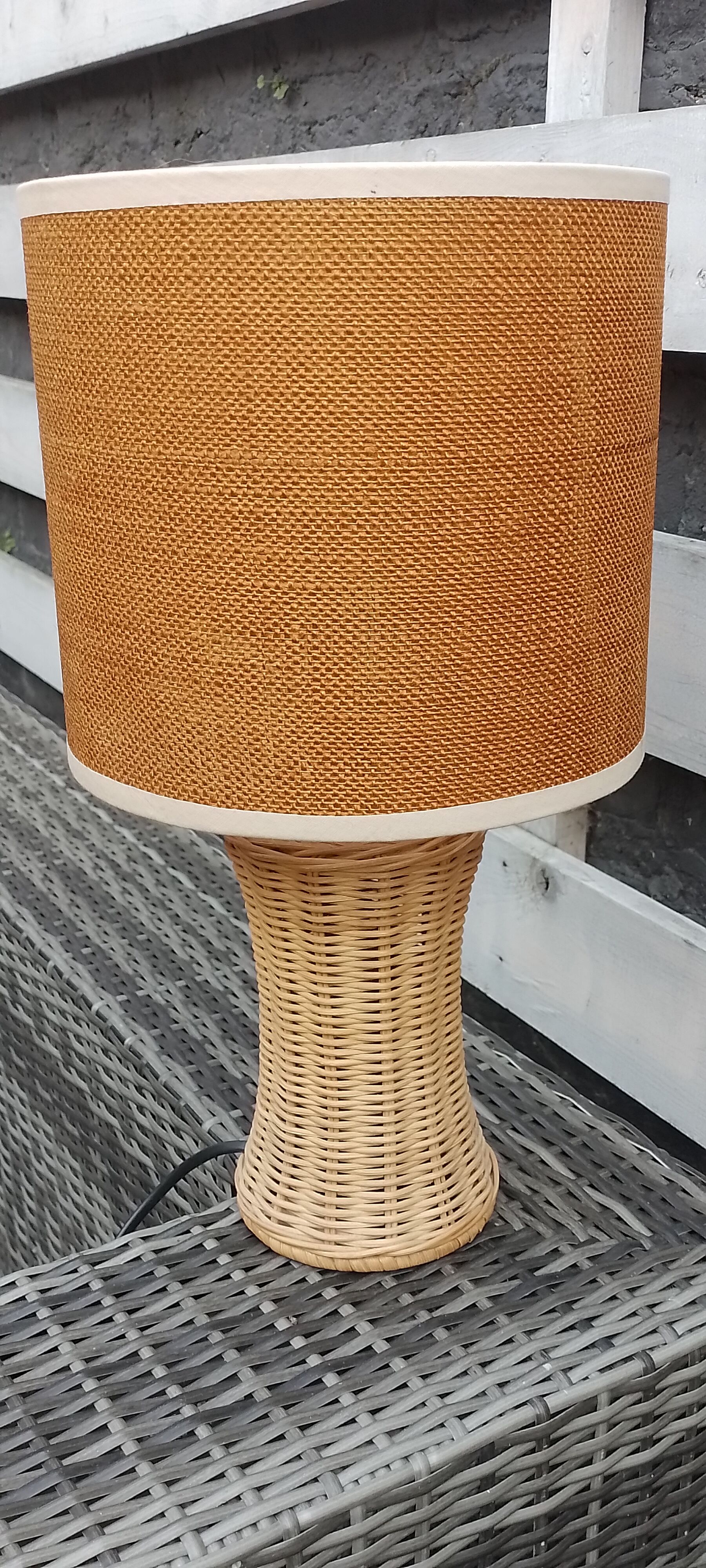 Vintage rattan lamp