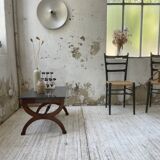 Empire style marble and mahogany coffee table