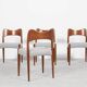 Midcentury set of 4 chairs in teak by Arne Hovmand Olsen for Mogens Kold