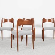 Midcentury set of 4 chairs in teak by Arne Hovmand Olsen for Mogens Kold