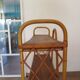 Bookcase, rattan shelf, 70s