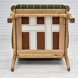 1970s, Danish design, oak wood armchair in furniture wool, original condition.