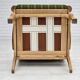 Fauteuil en bois de chêne en laine d'ameublement, état d'origine.