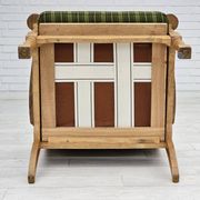 1970s, Danish design, oak wood armchair in furniture wool, original condition.