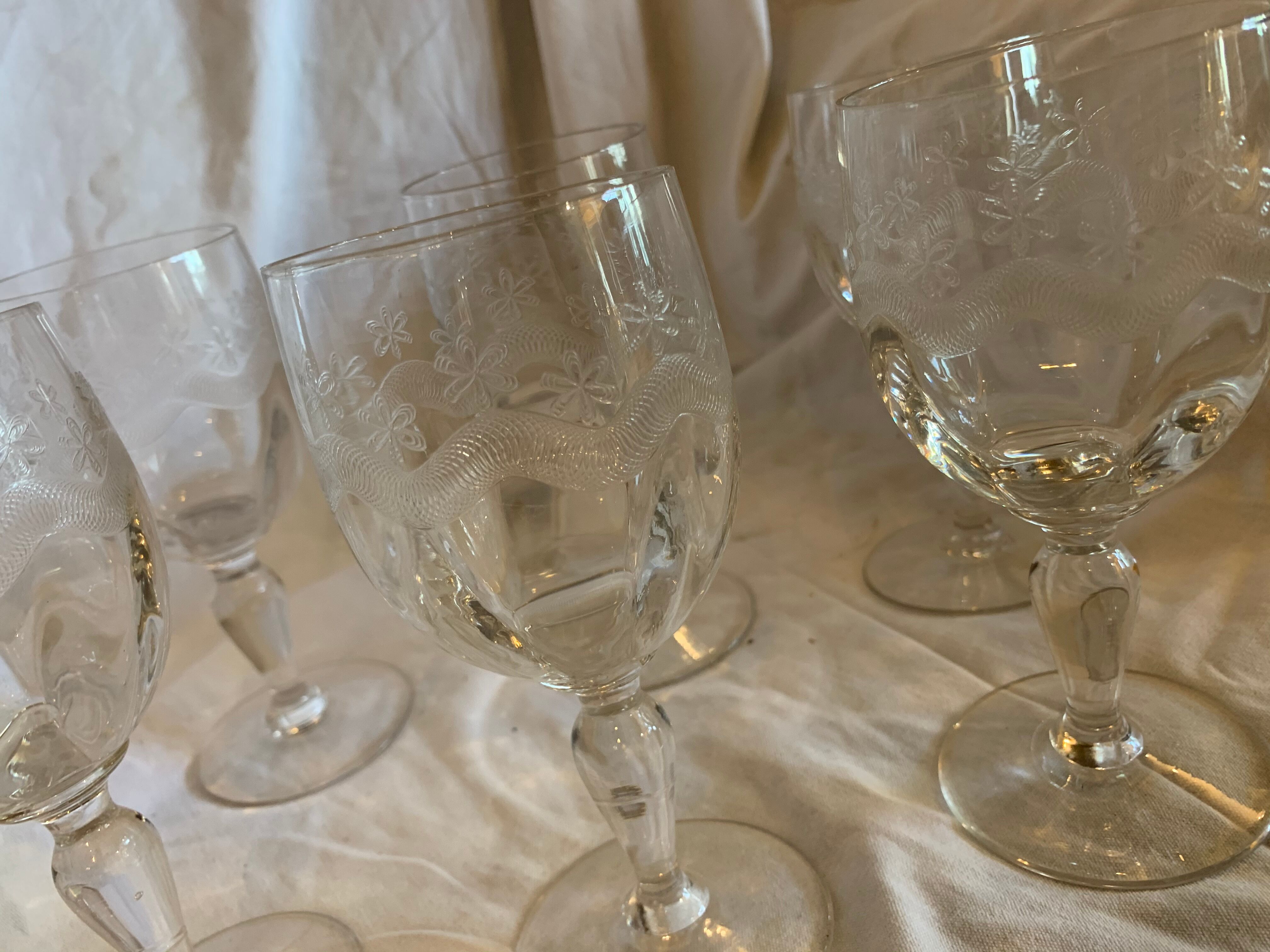 6 wine glasses