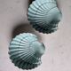 Shell-shaped porcelain dishes.