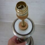 Old turned wooden lamp foot