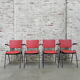 Set de 4 chaises de table vintage avec accoudoirs