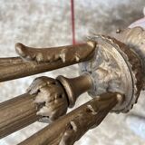 Antique bronze ceiling light in Louis XV style, height 50 cm.