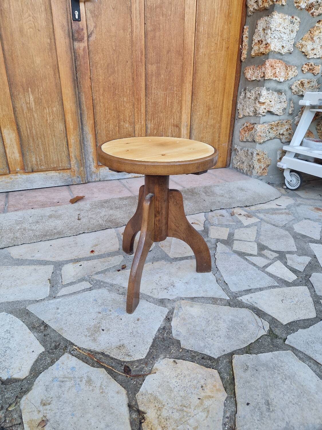 Art Deco tripod piano stool