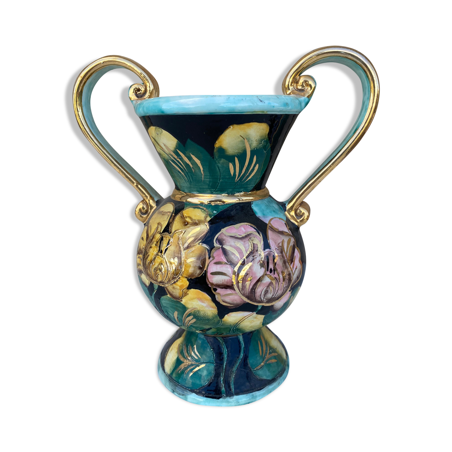 Vintage ceramic vase 1960 Vallauris