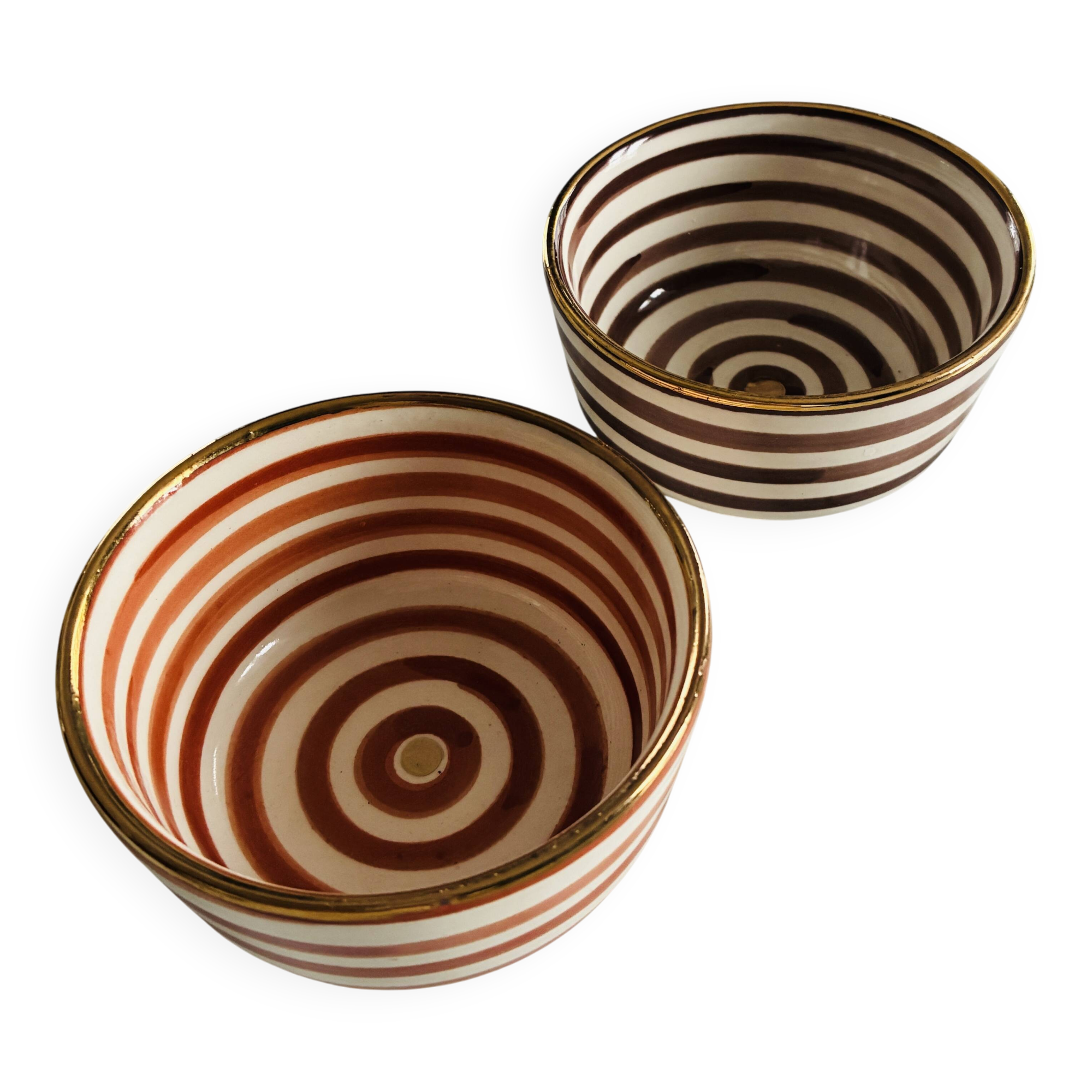 Set of 2 striped bowls